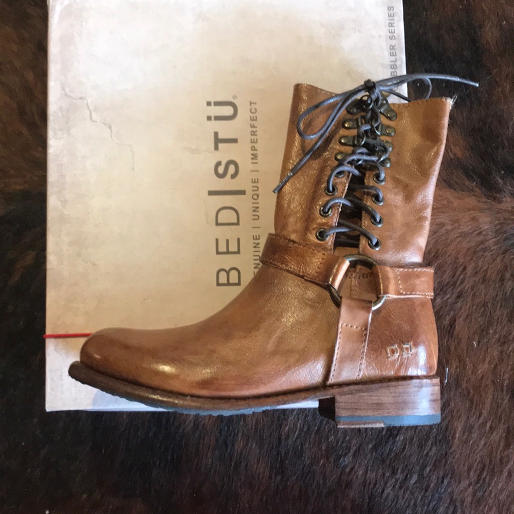Bed Stu Ellsworth tan rustic ankle boot